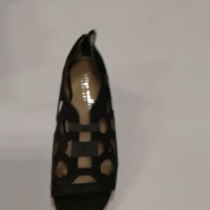 Bettye Muller Black Cutout Heels